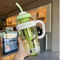 夏季高颜值塑料杯巨无霸冰霸杯大容量水杯茶水分离吸管杯户外杯子