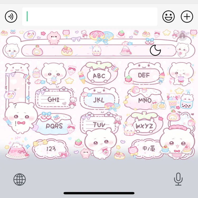 【吉伊小蛋糕】ios苹果安卓可爱输入法百度打字键盘皮肤美化白肚皮