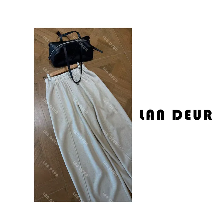 JIUJIU【榛果拿铁】时尚百搭休闲简约显瘦慵懒风直筒休闲裤秋冬女