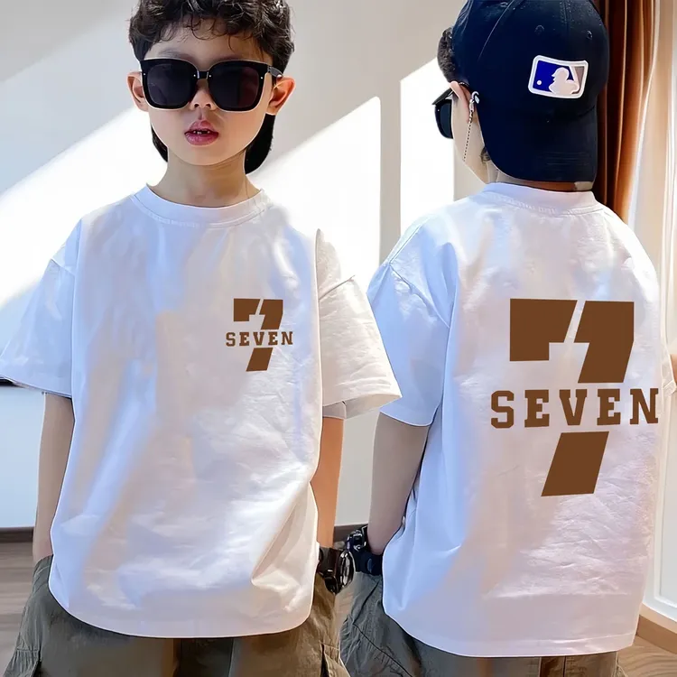 【100%纯棉】男童t恤短袖韩版酷帅新款儿童中大童男孩上衣半袖印花