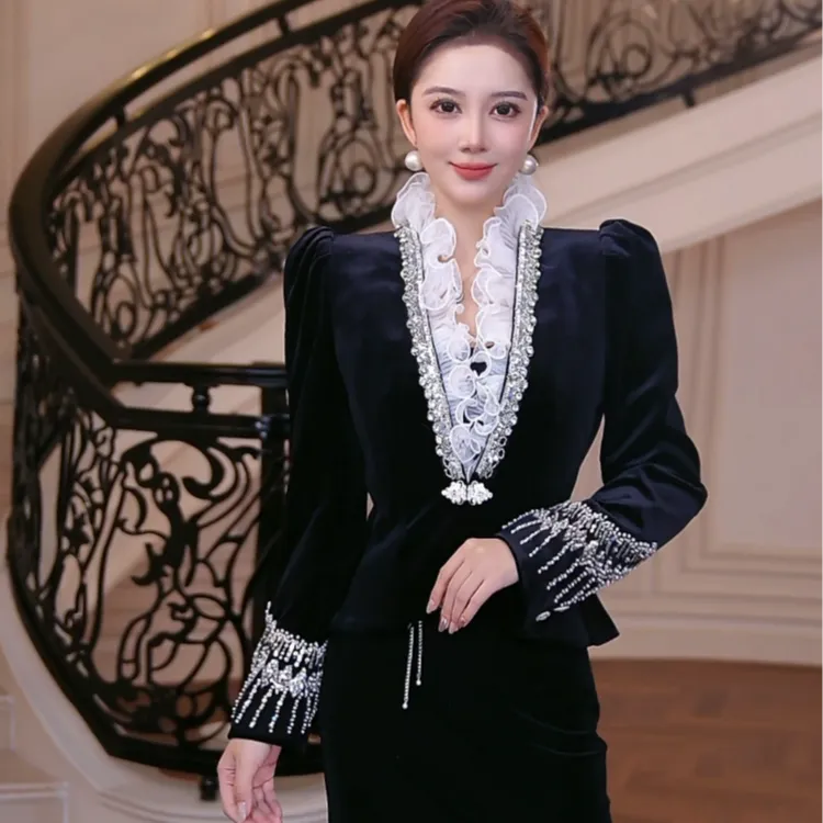 【芙娜妮】2025新款设计气质百搭打底针织衫秋冬洋气上衣F2531363A