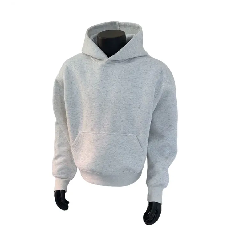 【沉思】正肩短款卫衣休闲秋冬上衣长袖男款美式重磅连帽内搭帽衫