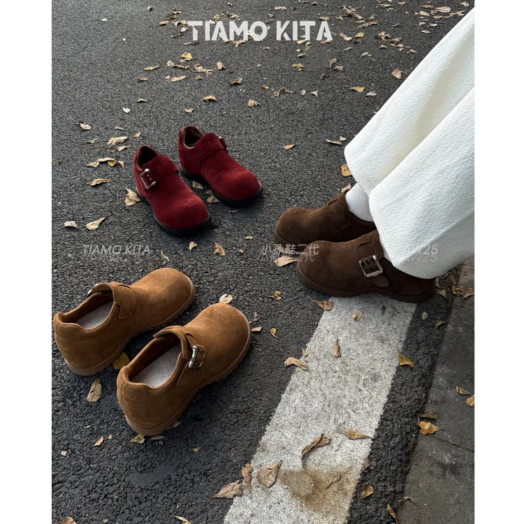 「KITA 达芬奇」增高6cm牛绒~勃肯加绒时尚勃肯鞋256278商品图