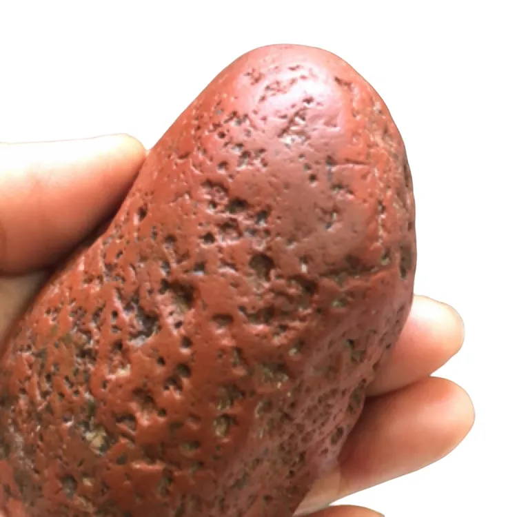 红色籽料原石手持把玩办公室家居观景石摆件
