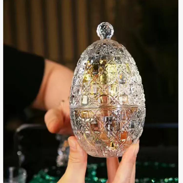 心境蛋套装水晶玻璃轻奢勺叉家用家居摆件