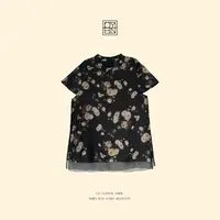 OYBN欧阳贝妮【茶蘼】微胖大码新中式国风印花短袖上衣3113