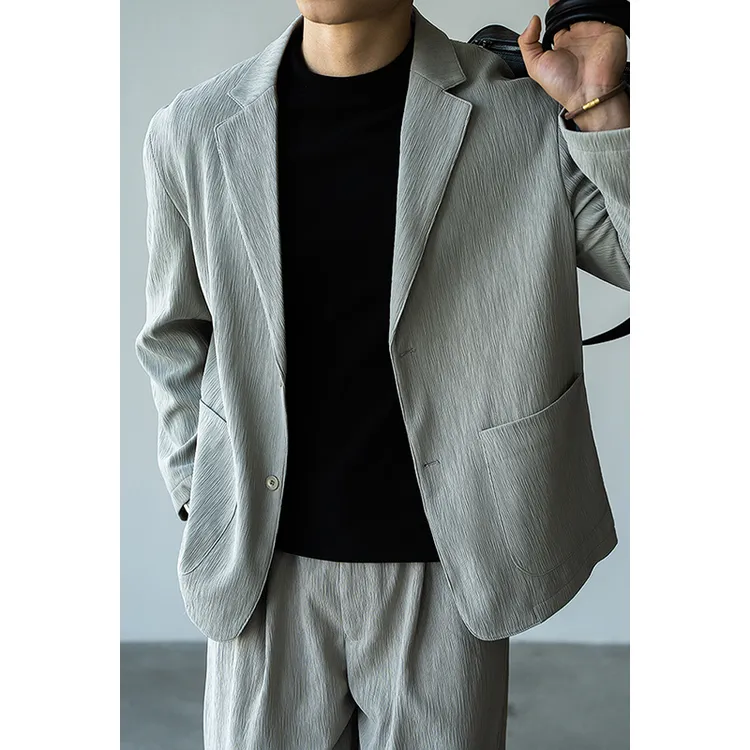 【旅行家系列】宽松阔版易打理抗皱休闲西服男士商务结婚礼服单西