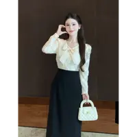 LiLi李李家【克拉恋人】法式气质风蕾丝拼接西装连衣裙XMZH9205
