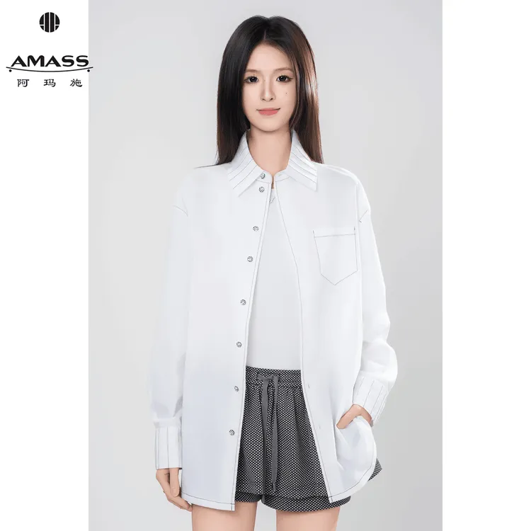 AMASS/阿玛施春夏新款气质时尚轻职风设计感通轻职风女轻职风透气