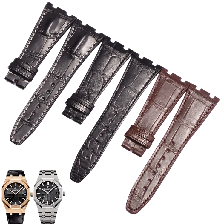 适用爱彼皇家橡树表带26mm爱彼15400表带美洲鳄26470离岸型15710