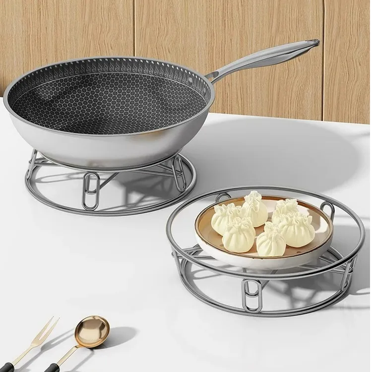 不锈钢加厚锅架蒸架隔热防烫厨房锅具收纳的神器家用多功能锅架子