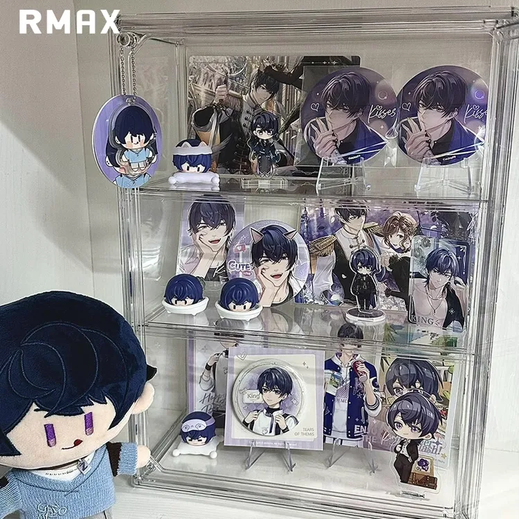 RMAX吧唧收纳盒徽章亚克力透明展示架动漫周边谷子痛柜桌面防尘盒