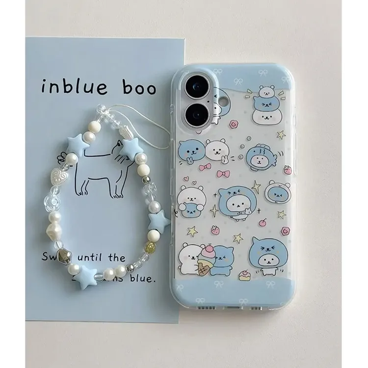 欧克里里头套自嘲熊星星挂绳苹果16promax手机壳华为vivo小米oppo