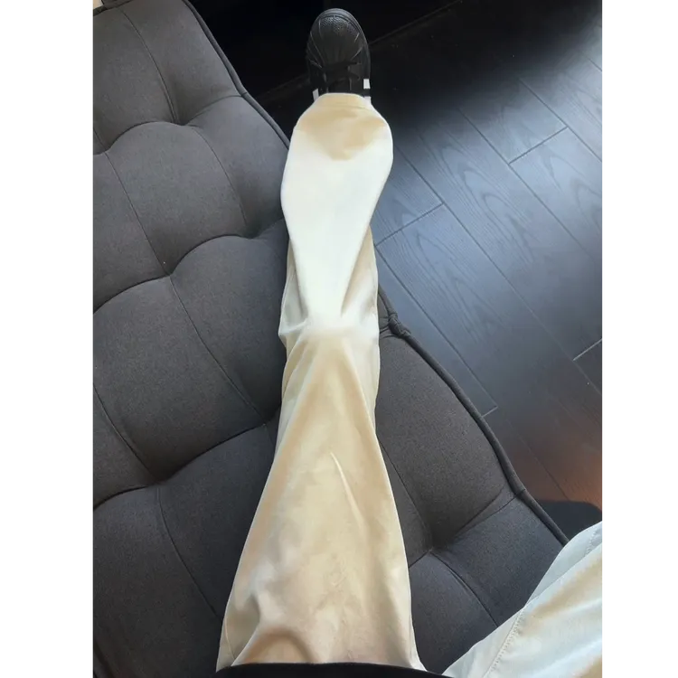 美式复古米白色裤子男女款秋季新款直筒显瘦工装裤潮牌百搭休闲裤