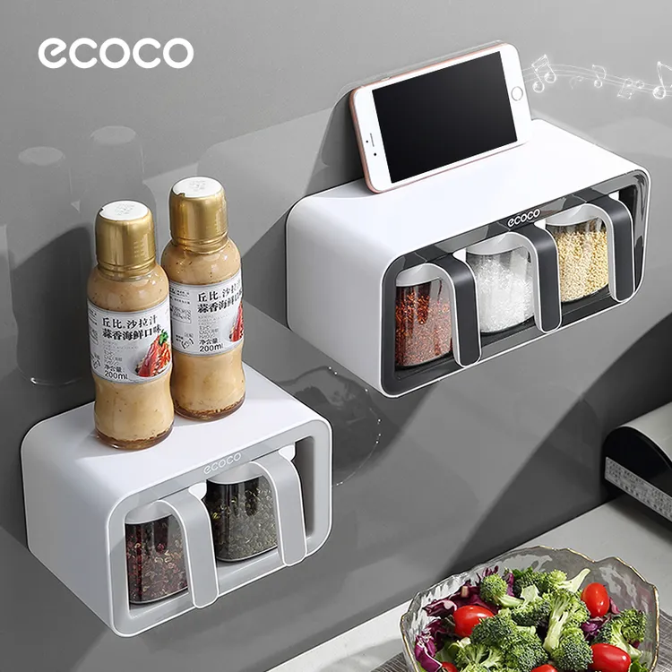 调料盒厨房用组合套装免打孔壁挂式多功能收纳神器盐罐密封家用