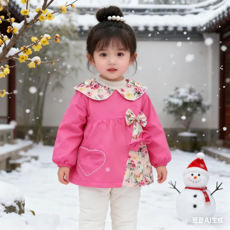 中长款男女宝宝罩衣灯芯绒儿童反穿衣春秋冬防水吃饭衣长袖洋气