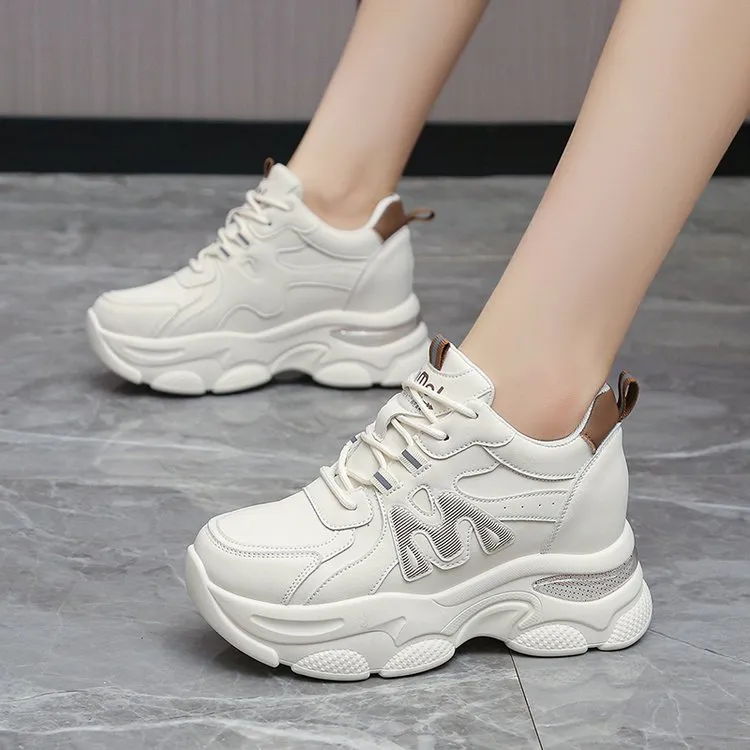 加绒7厘米增高鞋女鞋秋冬新款小个子ins女鞋老爹鞋新款显高显瘦