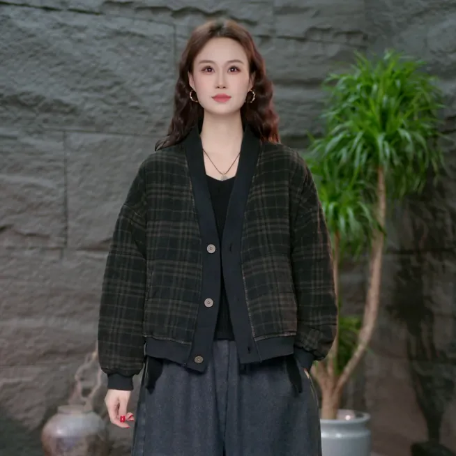 【复古炒色二棉外套】休闲百搭棉服秋冬短款休闲女装棉袄上衣