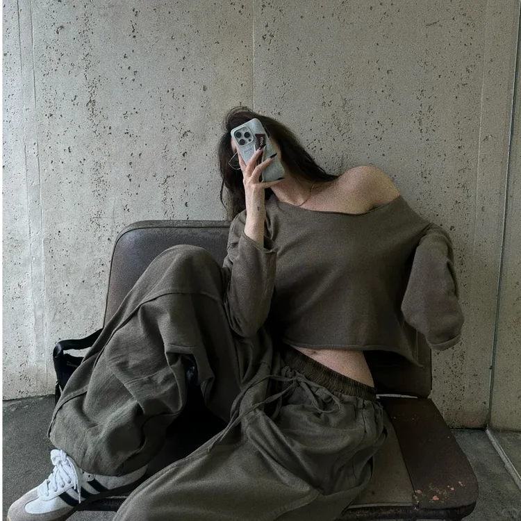 2025早秋新款时尚套装气质显瘦辣妹潮流洋气休闲百搭长袖上衣长裤