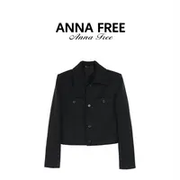 ANNA FREE 秋冬羊毛外套西装短款时尚气质翻领外套ZCE251178
