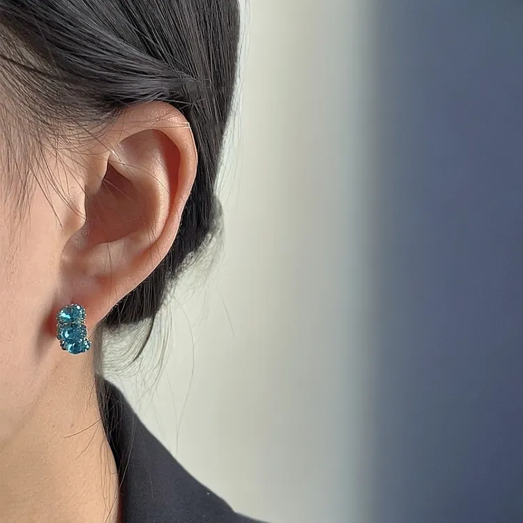 合金无非金属耳饰 精致小巧镶钻甜美气质时尚简约百搭高级感耳饰