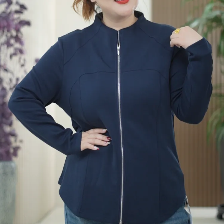 【瘦身特效】小蛮腰超柔果冻棉内搭上衣运动立体剪裁船领秋季外套