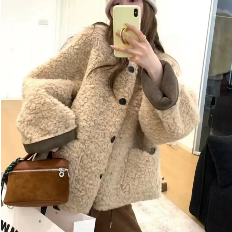 慵懒风环保减龄上衣宽松加厚小香风外套短款时尚休闲q1