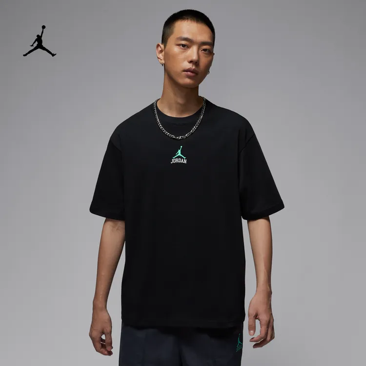 NIKE耐克Jordan男子夏季运动休闲短袖宽松舒适圆领T恤IM3354-010