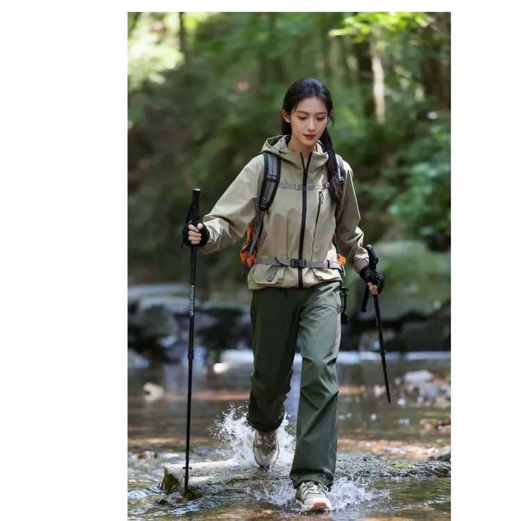 潮流百搭宽松冲锋裤贴袋直筒裤男女同款加绒伞兵裤