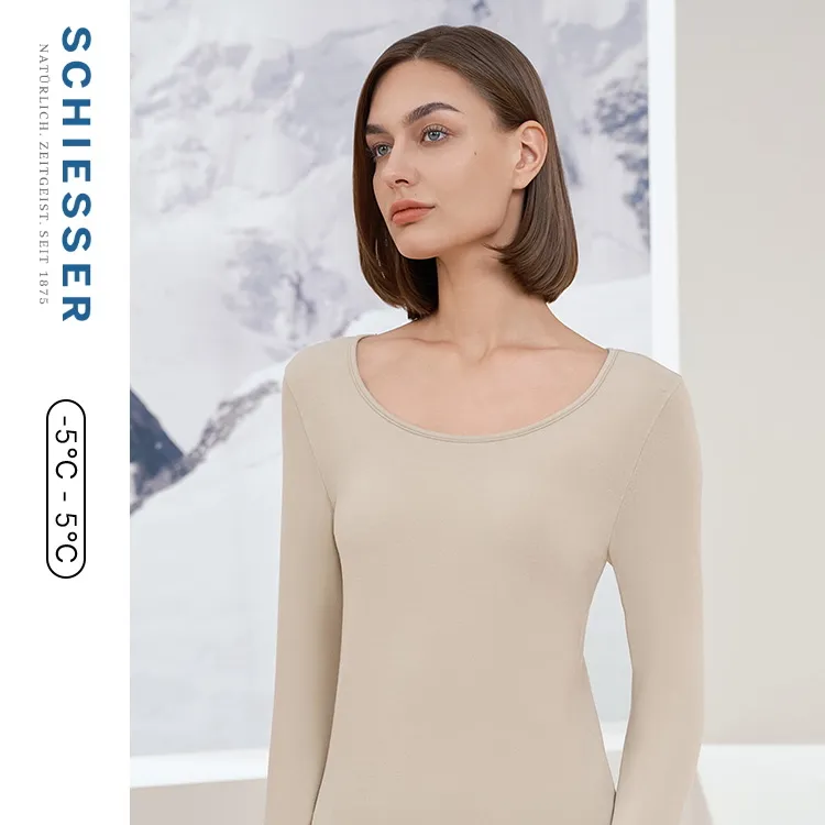 【玻尿酸美肌上衣】SCHIESSER舒雅男女玻尿酸美肌双面磨毛保暖上衣