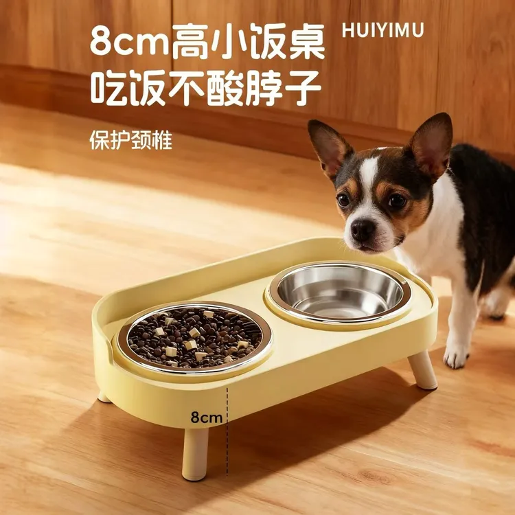 狗碗狗盆不锈钢狗碗护颈小型犬专用大口径防打翻猫碗宠物用品