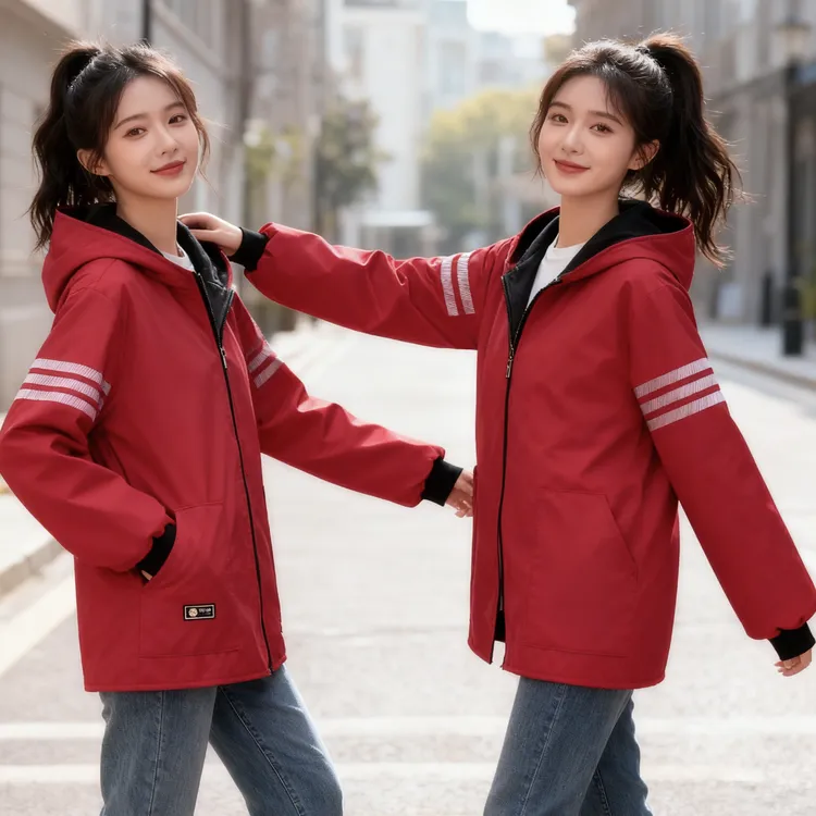 新款简约加绒围裙耐穿御寒保暖家用打扫外穿工作服罩衣可定制男女