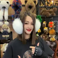 宇之媛 护耳保暖 狐狸毛耳包 时尚保暖 百搭高级 1023
