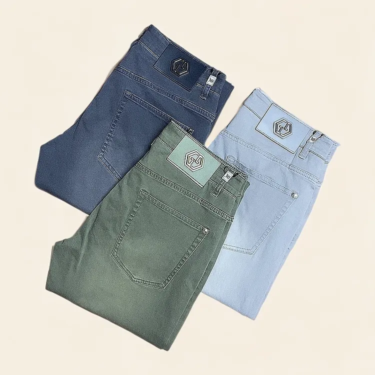 春夏薄款弹力修身小直筒牛仔裤男士高档时尚百搭商务休闲潮流男裤