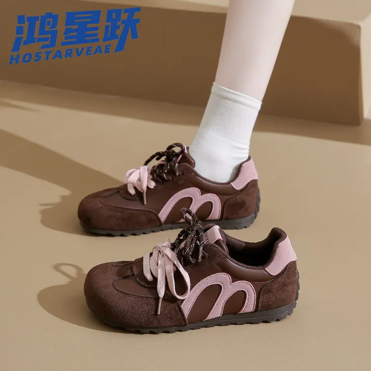 鸿星跃2025秋季新款韩版时尚阿甘鞋女ins学生休闲鞋德训跑步鞋子