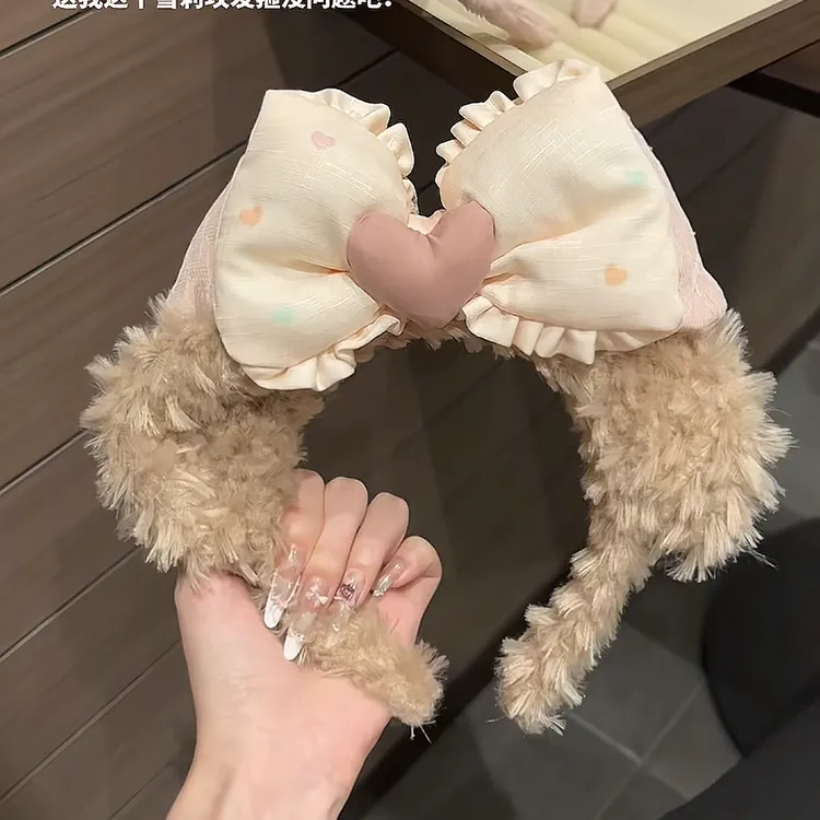 新款雪莉玫自然色彩贝尔卡通发饰头箍游乐园玲娜贝儿拍照打卡发箍