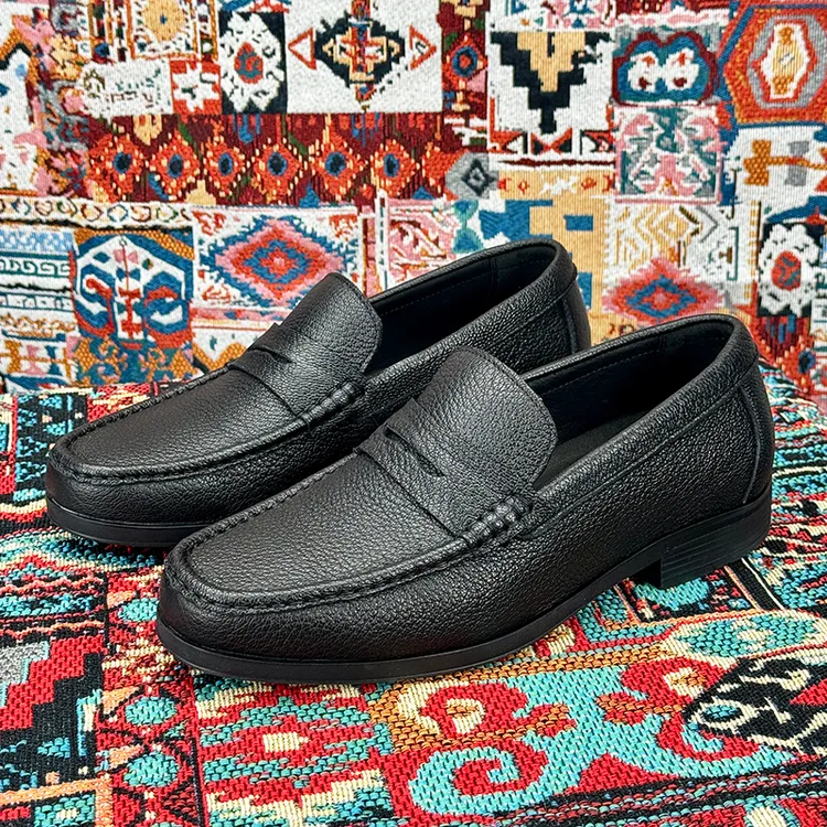 秋季鹿皮男鞋一脚蹬开车鞋软皮软底休闲皮鞋男真皮透气舒适爸爸鞋