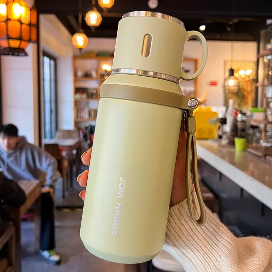 316不锈钢保温杯钢盖简约茶杯保温杯杯子高颜值便携水杯男女款