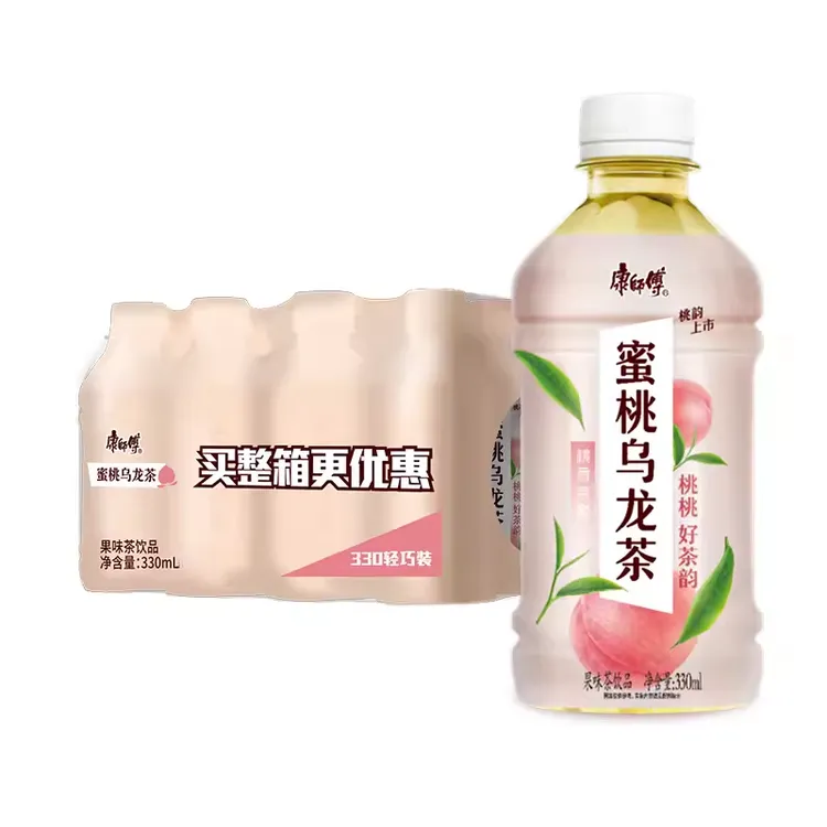 【包邮】9瓶康师傅蜜桃乌龙茶330ml冰爽果味好喝经典简趣猫