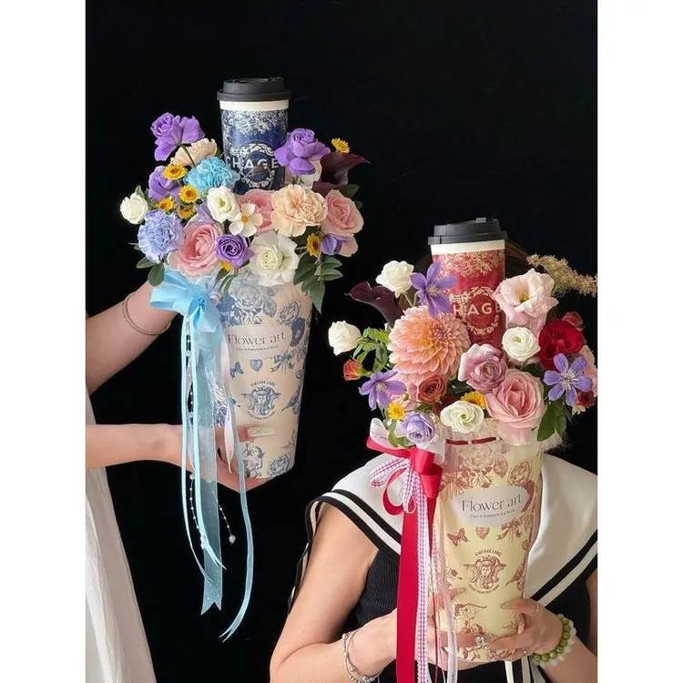 梅尔罗斯花园加厚卡纸鲜花花束包装纸花艺定型片花店包装材料