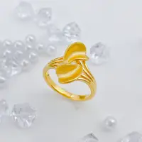 【飘飘严选】足金999 GC196金叶流光溢彩戒指2.02 11圈口