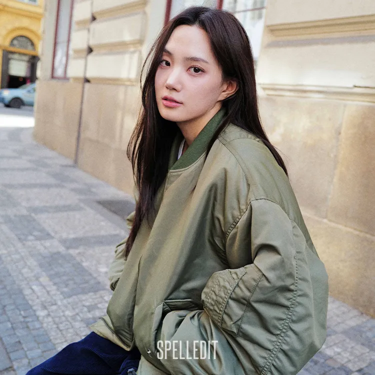 SPELLEDIT2025冬季新品MA1飞行棉夹克宽松休闲运动风复古百搭上衣