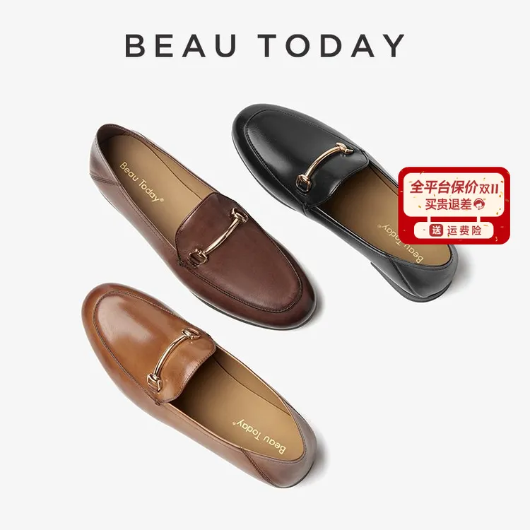 BeauToday【巨软小羊皮女乐福鞋】明星同款鞋子女款夏季真皮乐福鞋