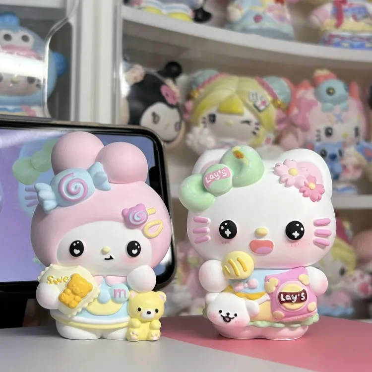 美乐蒂HelloKitty大号香薰石膏娃娃涂色摆件玩具涂鸦彩绘创意diy