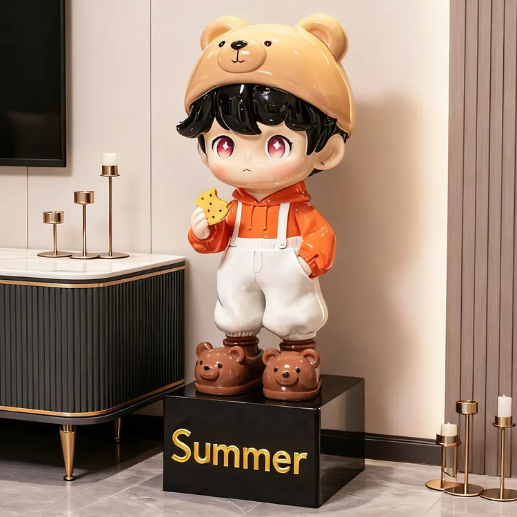 卡通网红熊客厅家居电视柜装饰品落地摆件暴力潮玩男孩大号存钱罐