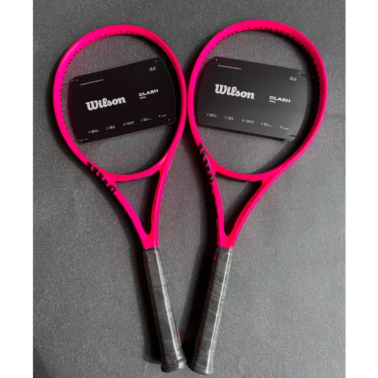 wilson威尔胜巴黎霓虹clash限量款专业网球拍彩色限定粉色网球拍
