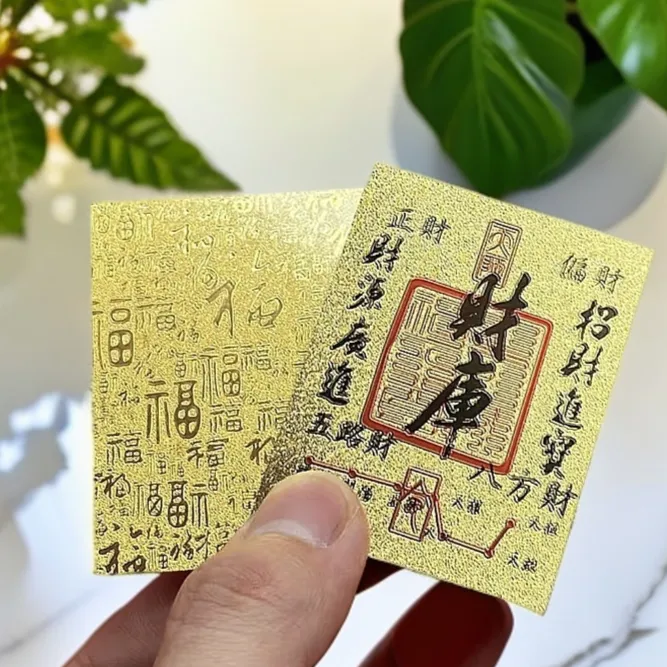 10张/5张/3/2/1张上乘寓意财库卡饰手机贴家居创意饰品f