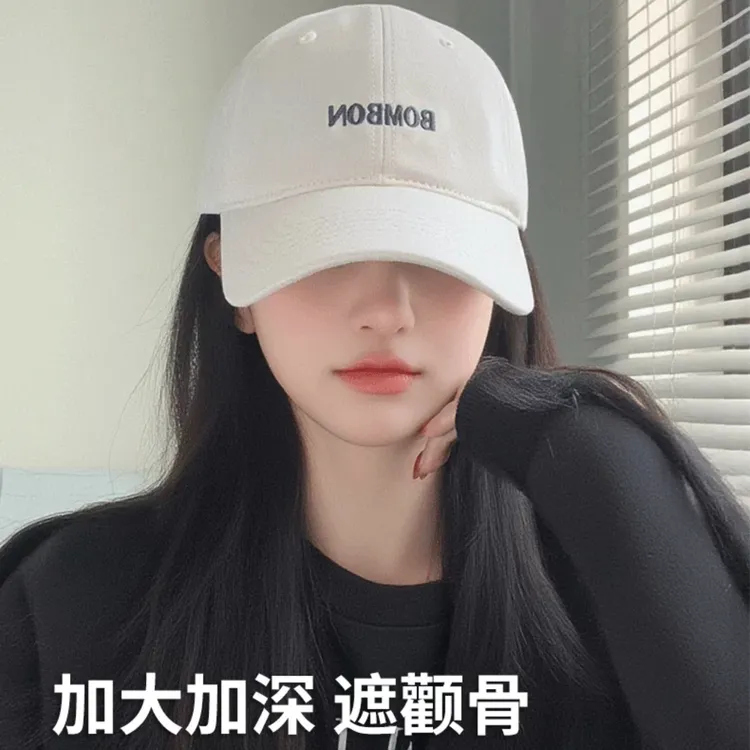 2025早春新款BOMBOM简约字母刺绣棒球帽显脸小鸭舌帽遮阳情侣