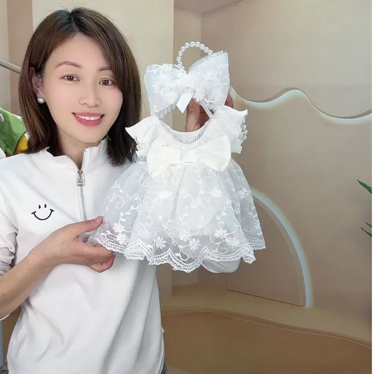 夏季超萌可爱女宝宝满月周岁百天公主婴儿幼儿洋气连体包屁裙