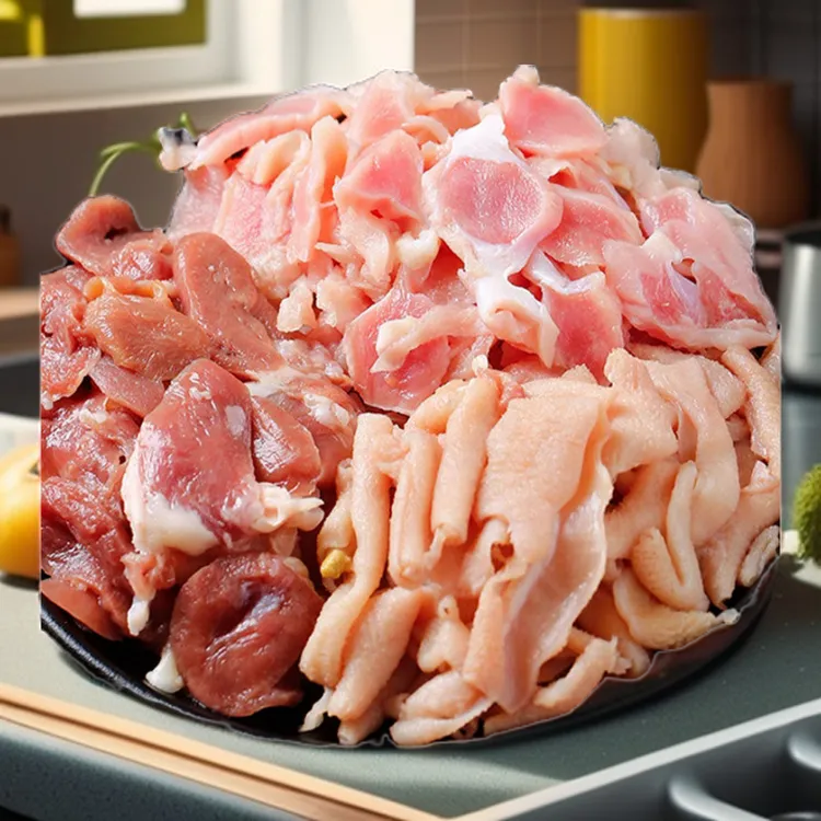 厂家促销小炒鸡杂鸡杂鸡心鸡肝鸡肫牛杂鸡肠新鲜食材批发家用商用